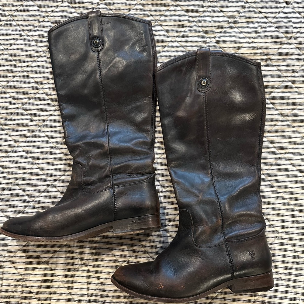 Frye Melissa Button Riding Boots - Picture 2 of 5